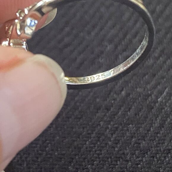 NIB 925 Sterling Silver Witch Knot Protection Ring. Black CZ Stone. Witchy. 7 - Picture 6 of 13